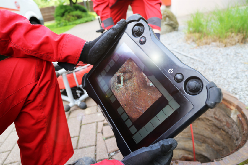 sewer inspection with a remote camera